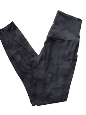 Lululemon Align High Rise Pant with Pockets 4 Camo Black 25 Inch Inseam Nulu